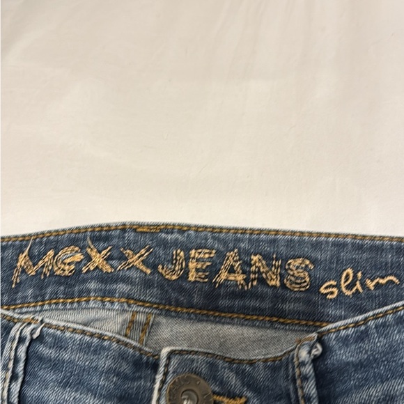 Blue Boot Cut Jeans with Contrast Stitching - Picture 3 of 4